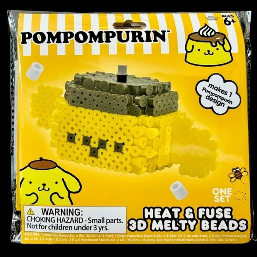NEW Hello Kitty Heat &Fuse 3DMelty Beads Craft Art Kit ~ Pompompurin